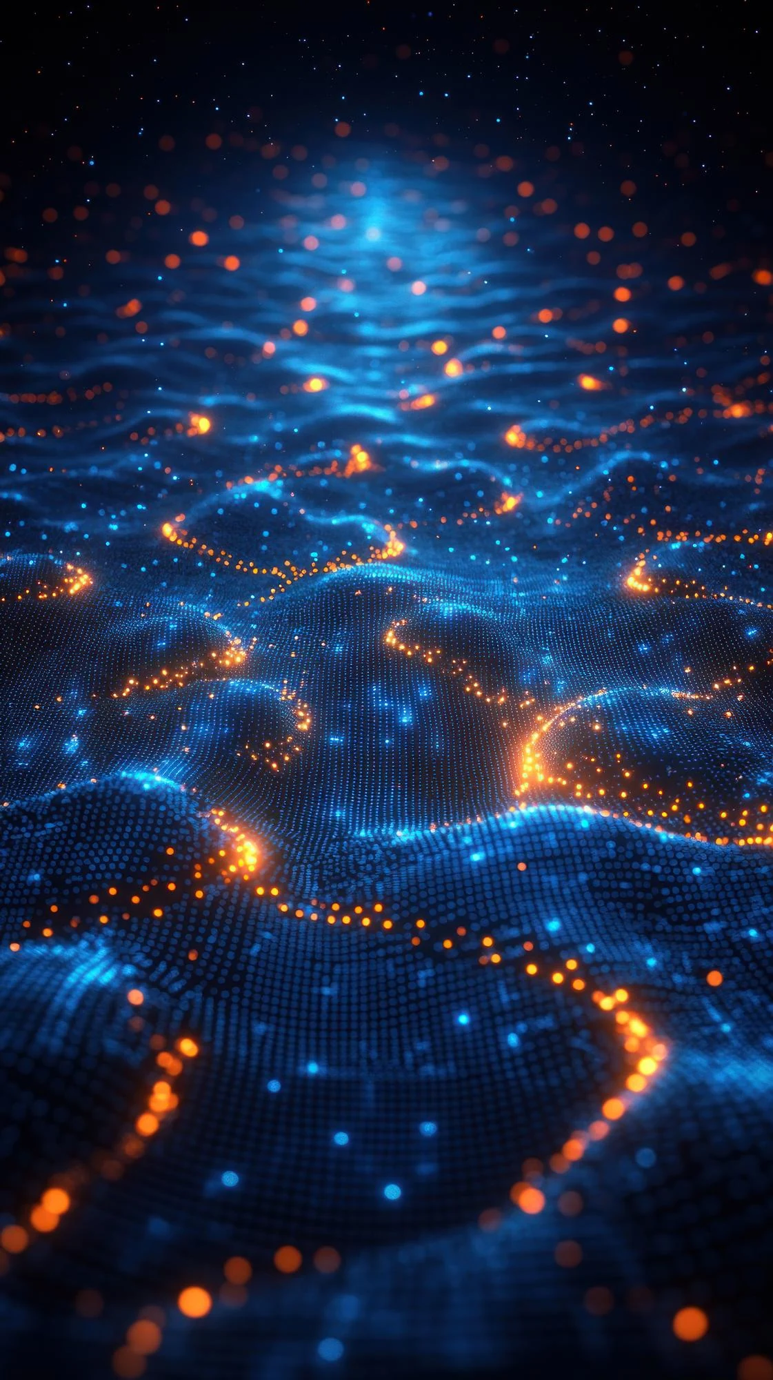 IoT, veri ve yapay zekâ — premium soyut görsel